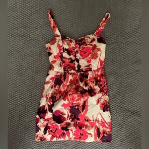 Hot Pink and White Foral Charlotte Russe Dress
